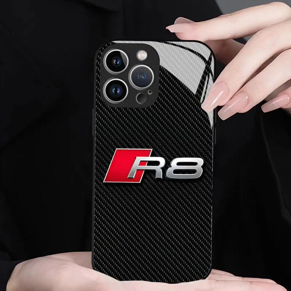 Etui na telefon Audi Sports-S do iPhone 17 16 15 14 13 12Pro Max Xr Air Plus, czarne, srebrne, twarde etui ochronne — zdjęcie produktu 2