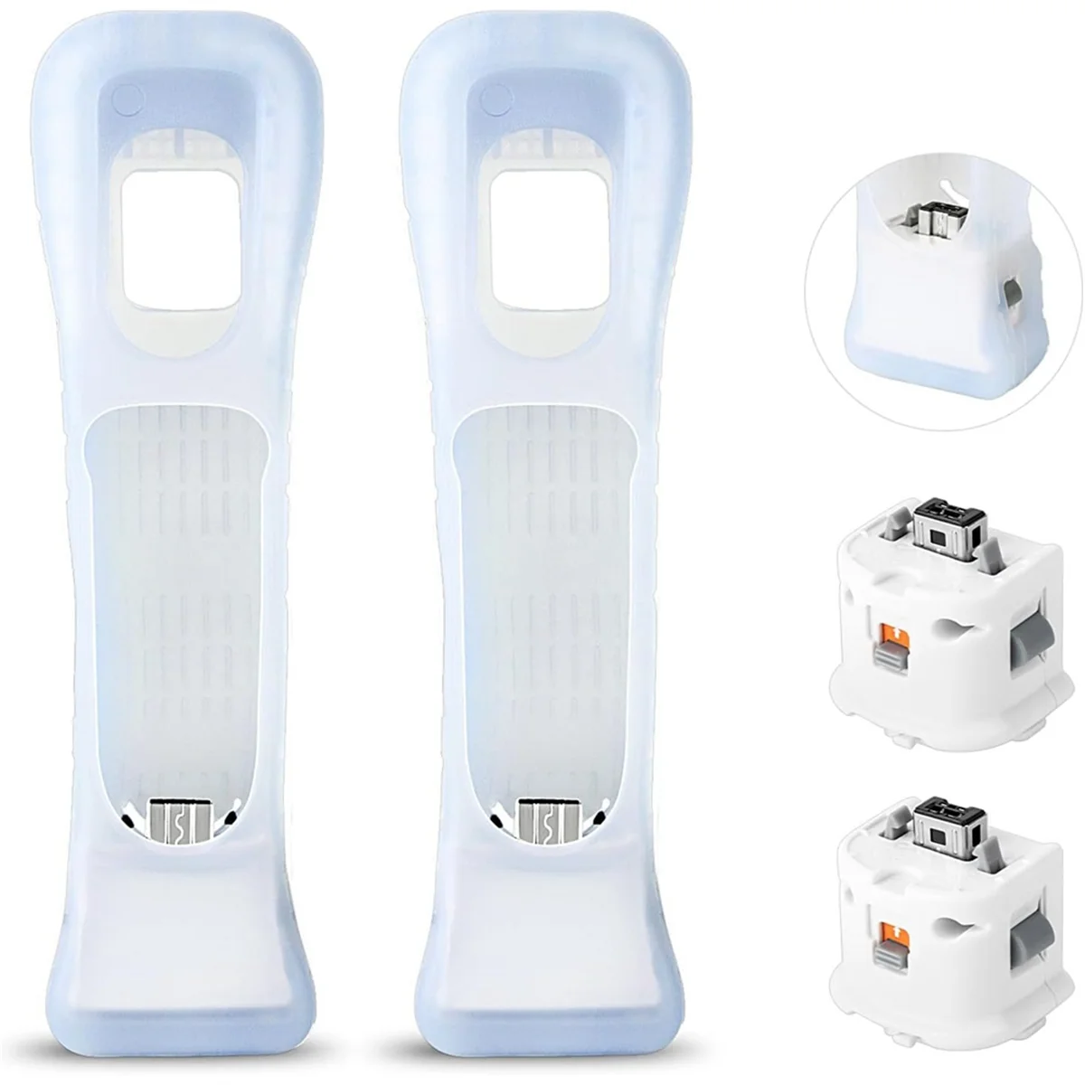 X62A_2Pcs Motion Plus Адаптер-ускоритель с силиконовым чехлом Белый