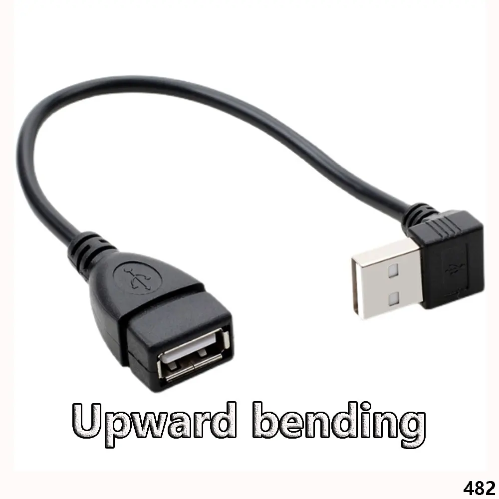 1PC USB 2.0 male to female adapter line connection line USB 2.0 male to female extension line Up & Down & Left & Right elbows