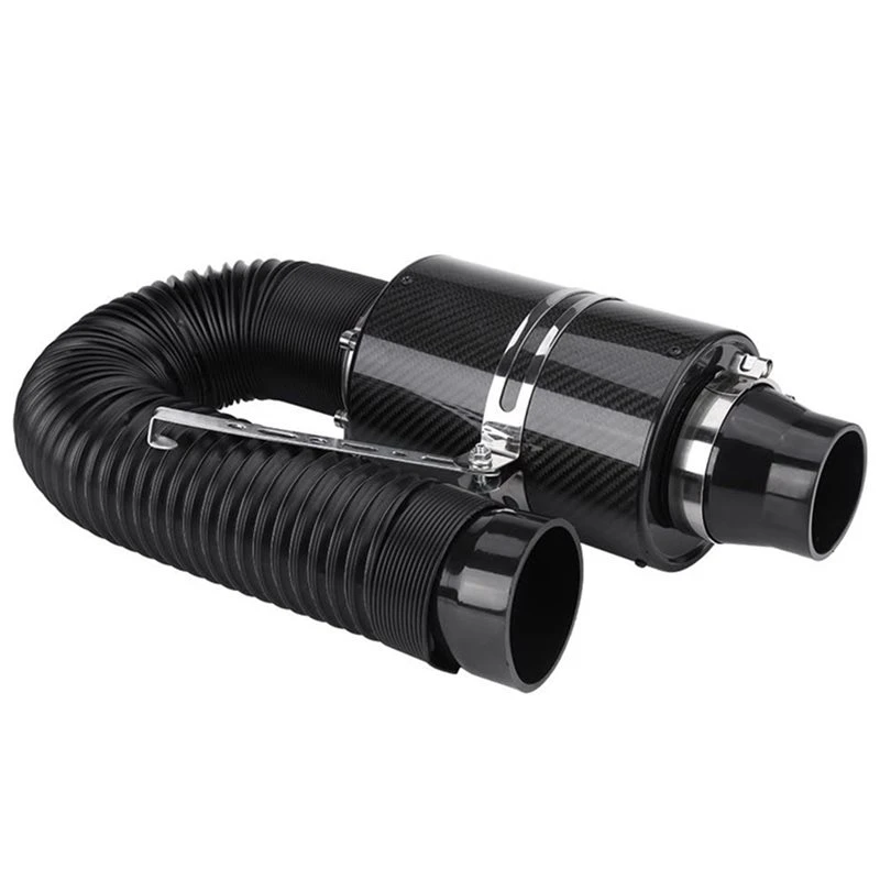 Air Intake Box Kit 3Inch/76Mm Real Carbon Fiber High Flow Air Filter Mushroom Filter Cold Air Intake-X67A
