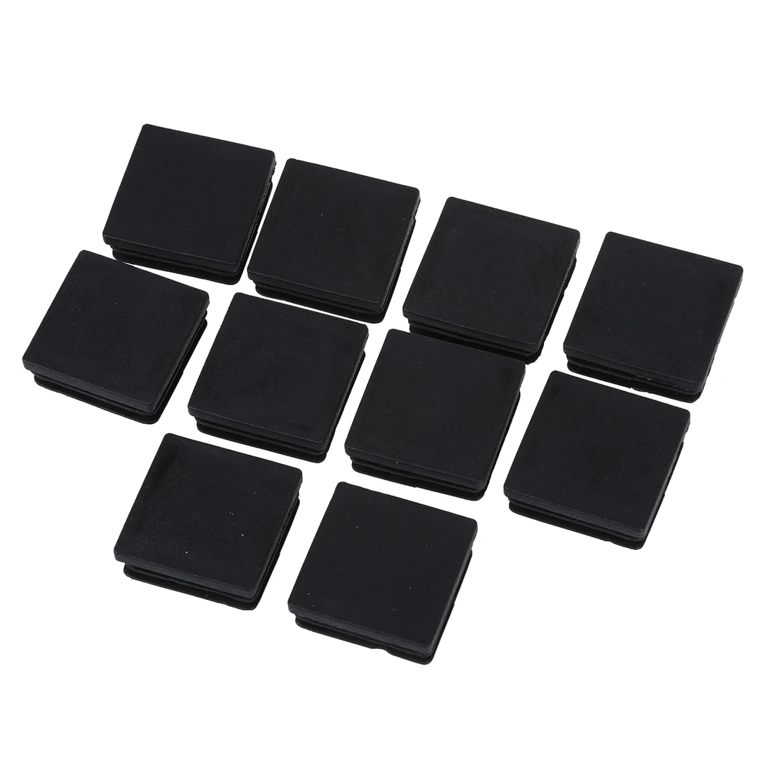 40mm x 40mm Plastic Square Tube Inserts End Blanking Caps Black 10 Pcs