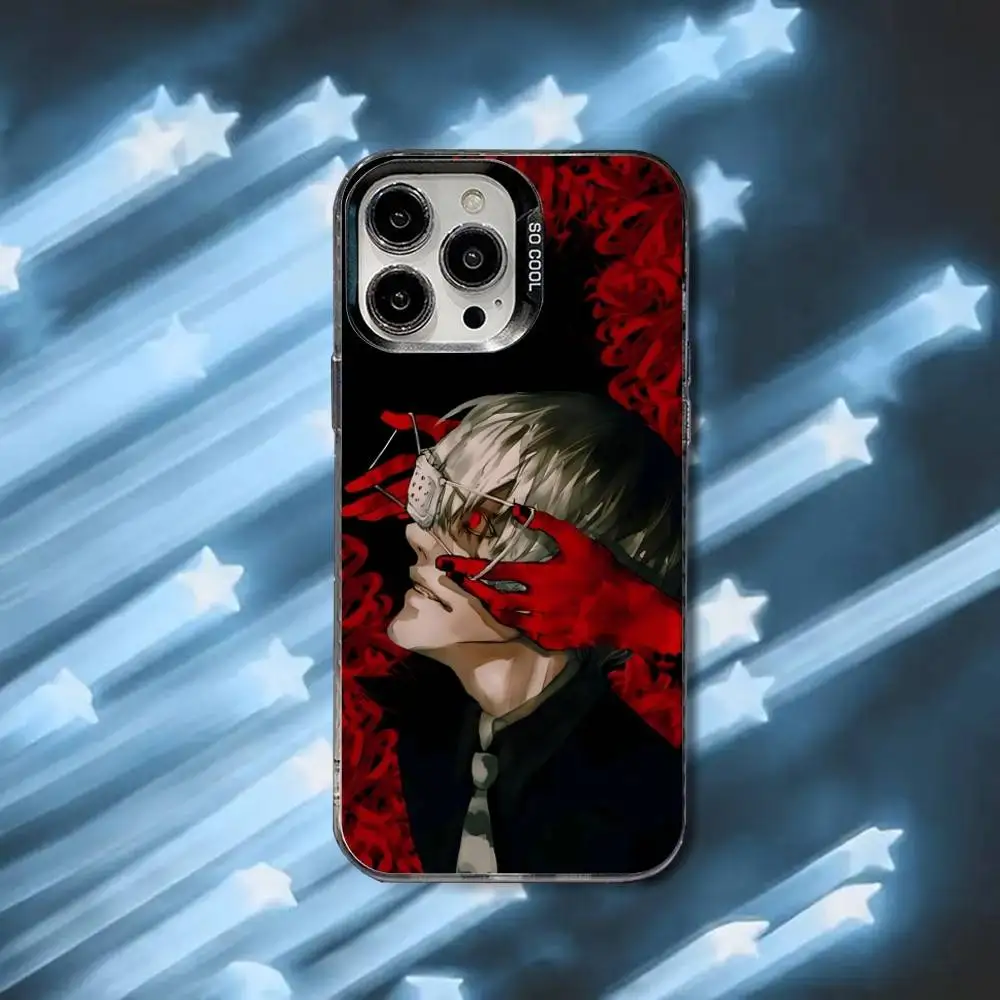 Tokyo Ghoul Kaneki Ken Anime Phone Case For iPhone 16,15,14,13,12,11,8,7,Pro,Max,Plus,Mini,XS,SE Black Matte Hard