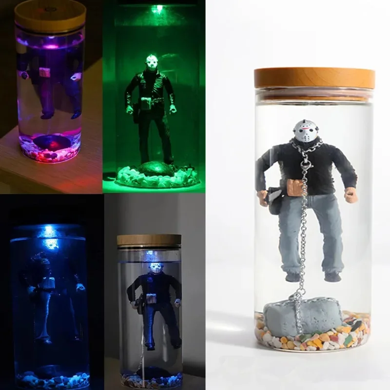 Popular Black Friday Series Horror Water Ghost Lantern Column Ornaments Movie Voorhees Collectors Halloween Colorful Light Decor