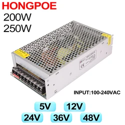 NEW DC 5V 12V 24V 36V 48V Power Supply SMPS AC-DC 100-220V TO 5V 12V 24V 36V 48V 5A 10A 20A 30A 40A CCTV LED Motor Power