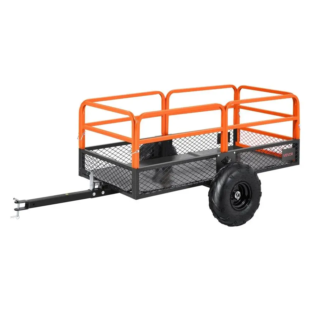 

Heavy Duty 1600lbs 22CuFt Steel Tow Behind Garden Dump Trailer Yard Cart for Landscaping and Outdoor Use