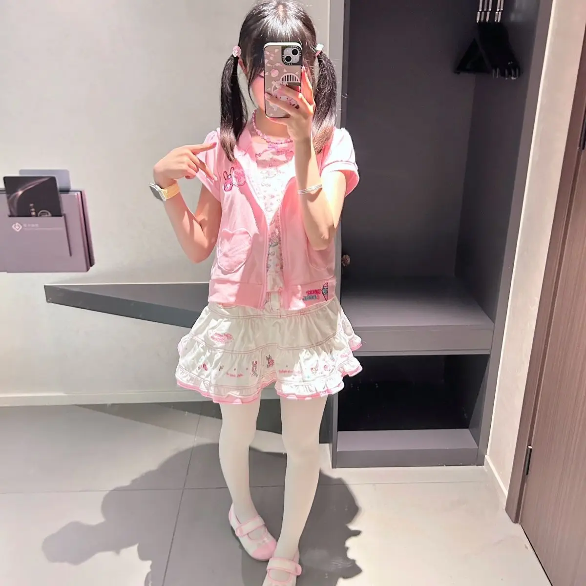 Summer New Sweey Girl Pink Jackets Coat Japanese Cartoon Mp Embroidery Cute Jojifuku Short Sleeves Zipper Hoodie Y2k Top - view 5