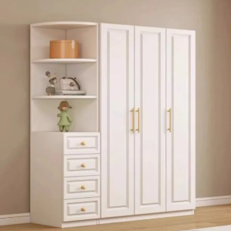 Wood Shelve Wardrobe Drawer Multilayer Doors Organizer Bedroom Wardrobe Open Closets Cabinet Rangement Chambre Bedroom Furniture