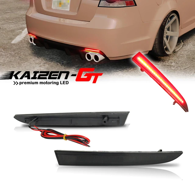 Przyciemniane / Czerwone soczewki, czerwone diody LED, odblaski tylnego zderzaka, światła tylne do Cadillac ATS/XT5, Chevrolet Camaro/Traverse, Pontiac G8