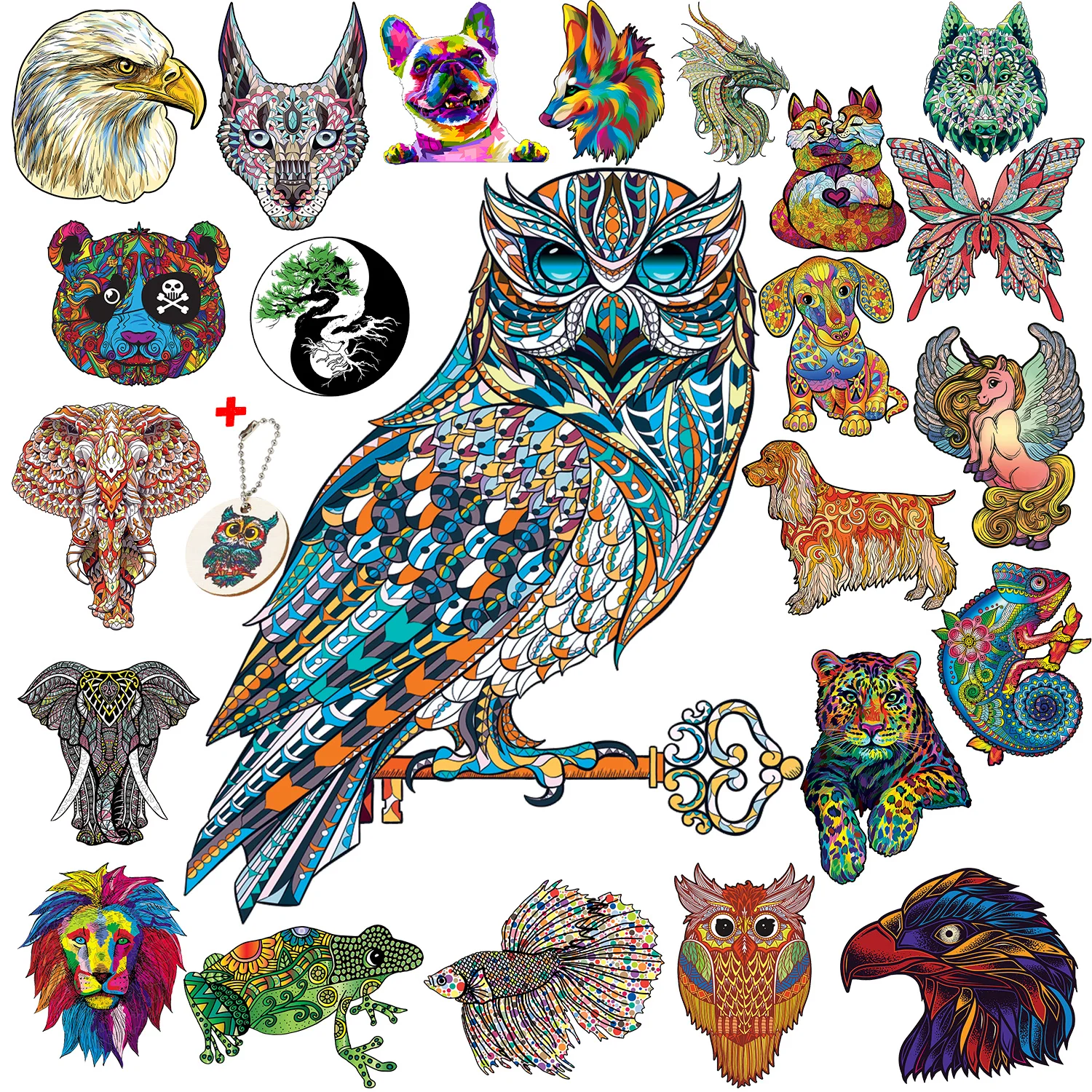 

3D Wooden Animal Owl Puzzles For Children Educational Toys Adults Puzzles Games Wooden Jigsaw Diy Puzzle Crafts Birthday Gifts