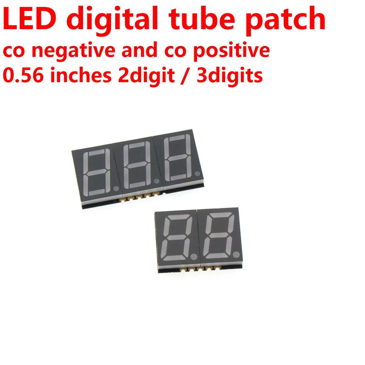 

LED digital tube patch 2/3 bits 0.56-inch white display screen LED8 segment GS5631AW-G 2/3 bits 5630CW