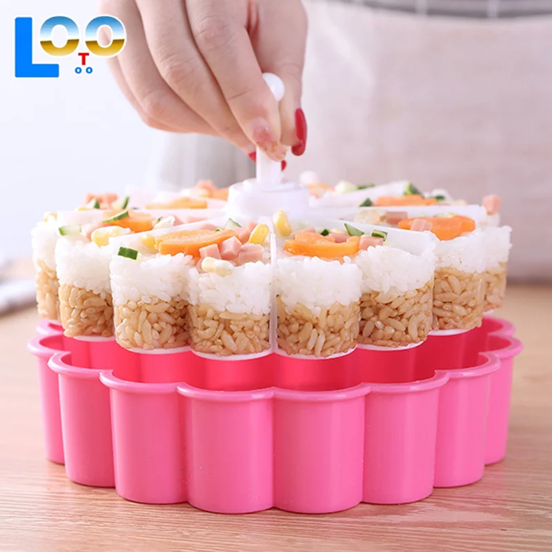 Stampo per sushi fai-da-te Triangolo per il pranzo Palla di riso Scatola per il pranzo Cipolla Palla di riso Pressa per alimenti Triangolo per sushi Creazione di stampi Set di sushi Utensili da cucina