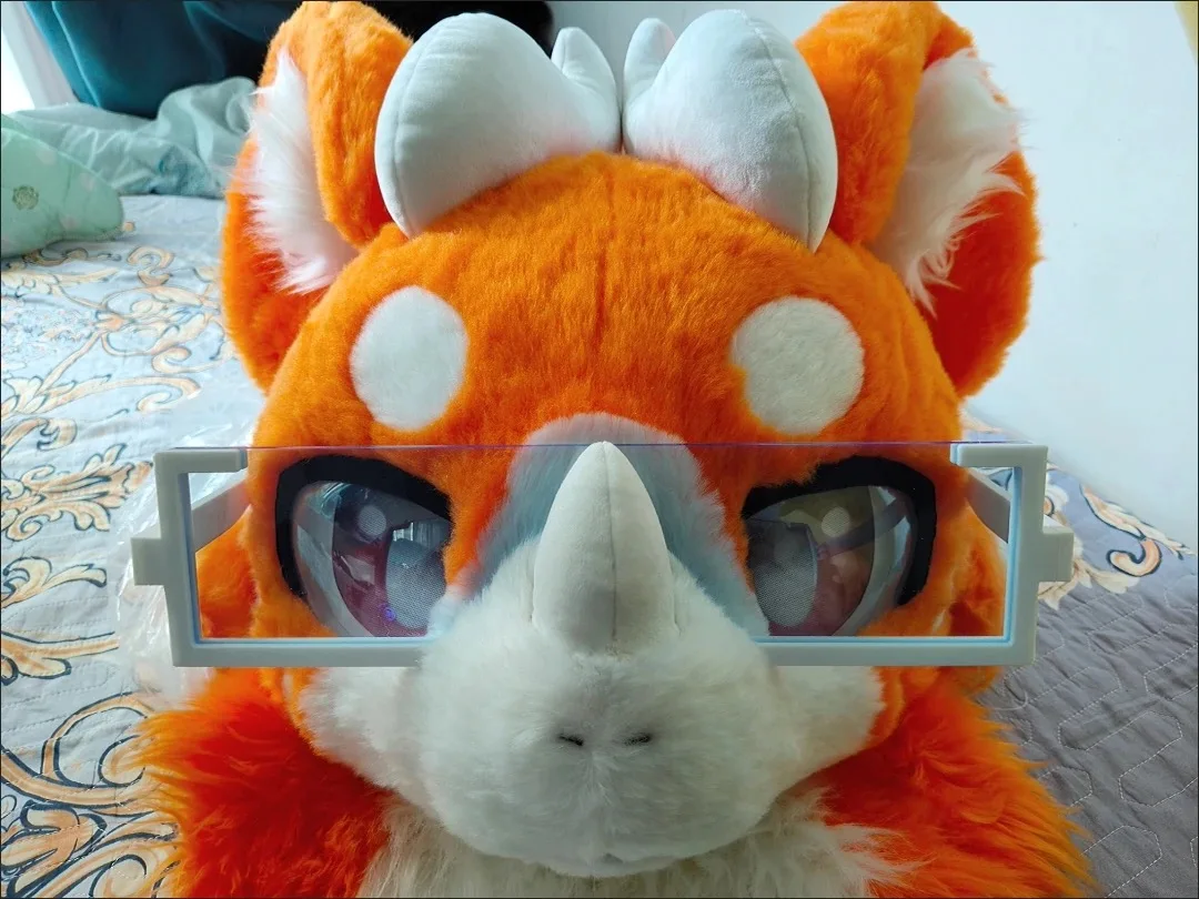 Fursuit Animal Wear Glasses Trendy Glasses for Kemono and Kigurumi Prop Furry Decoration Accessories Cosplay Goggles