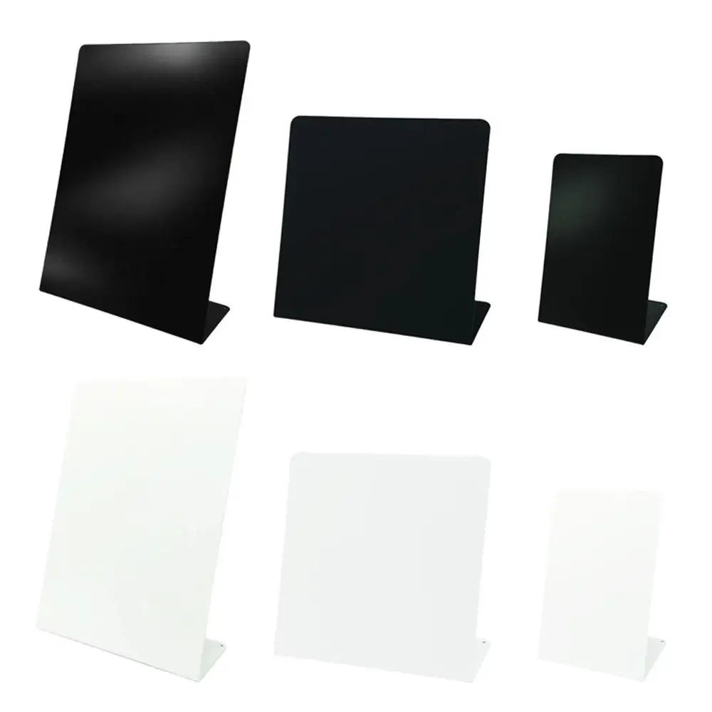 Metal Magnetic Blackboard DIY Design Badge Notes Storage Desktop Message Board Vertical Storage Display Board