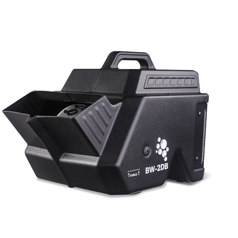 

Portable Double Wheel Bubble Maker, Rechargeable Battery DMX Control Stage Effect Machine Snakk Size