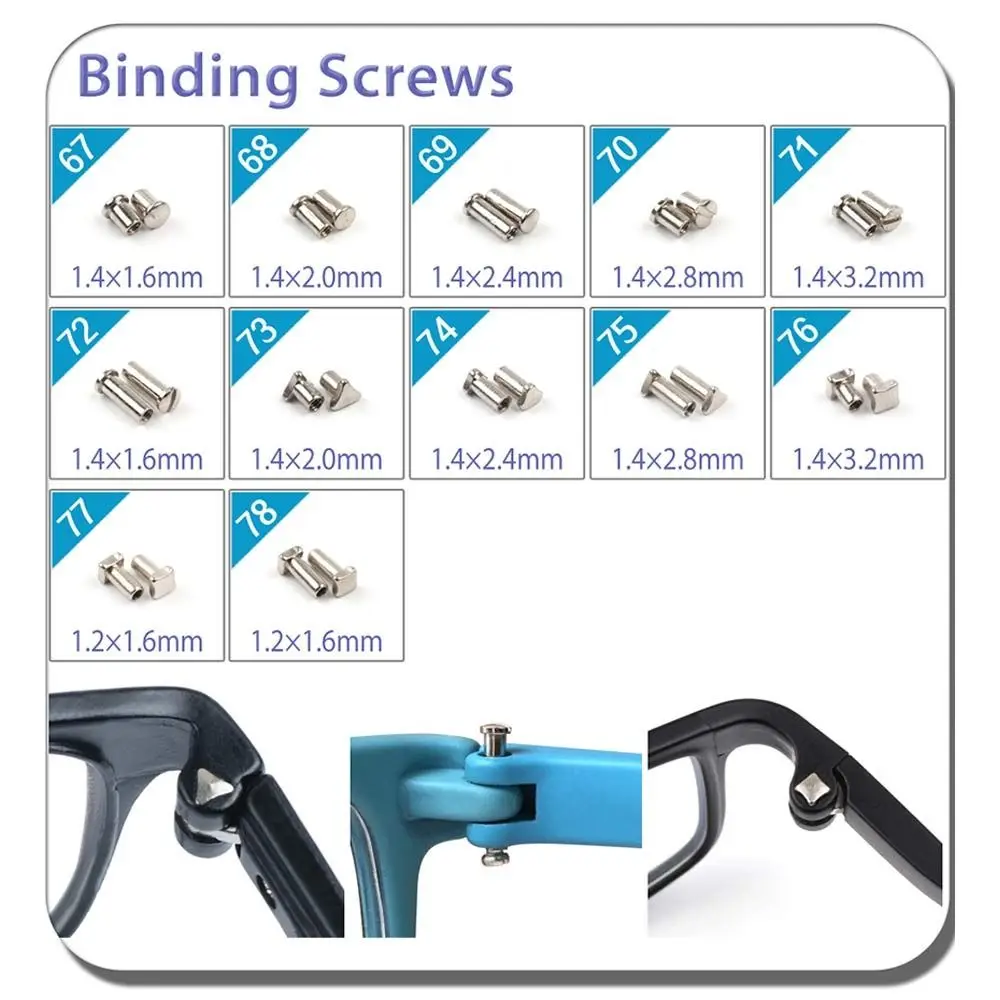 Glasses Sunglasses Repair Tool Kit Screwdriver Assorted Kit Repair Kit Tool Eyeglasses Repairing Set Screw Nut Glasses Repair