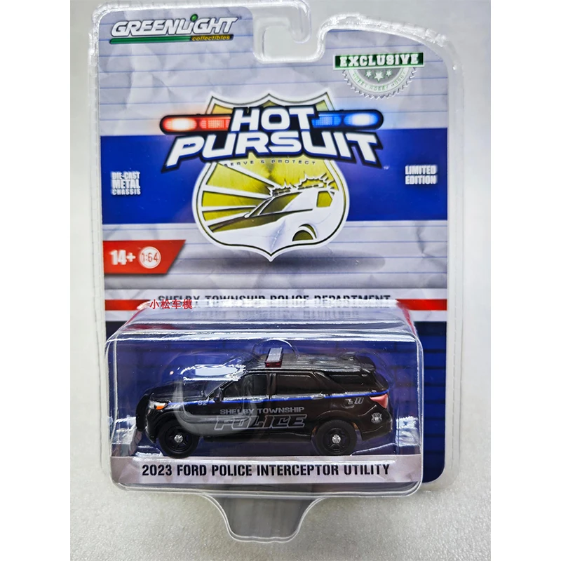 Door Greenlight 1/64 Diecast Modelauto 2021 Tahoe Politie Achtervolging Voertuig PPV Wit met Zwarte Strepen General Motors Fleet Police