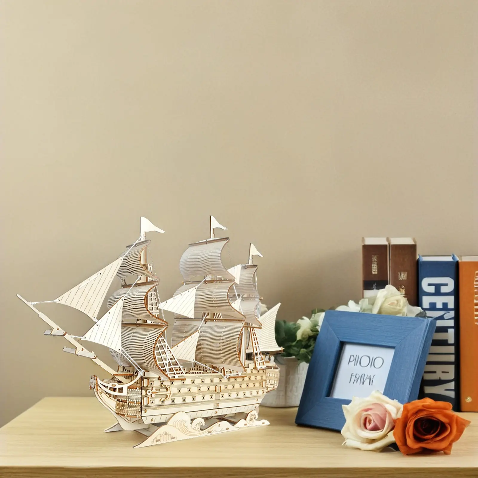 

Набор для сборки 3D-пазла: Деревянная модель старинного парусника для взрослых, DIY, настольный декор в морском стиле, тематика океана