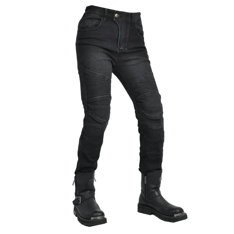 Volero Pantaloni da equitazione per motociclisti da donna Motocross Protezione classica Jeans da ciclismo Pantaloni protettivi da cavaliere femminile