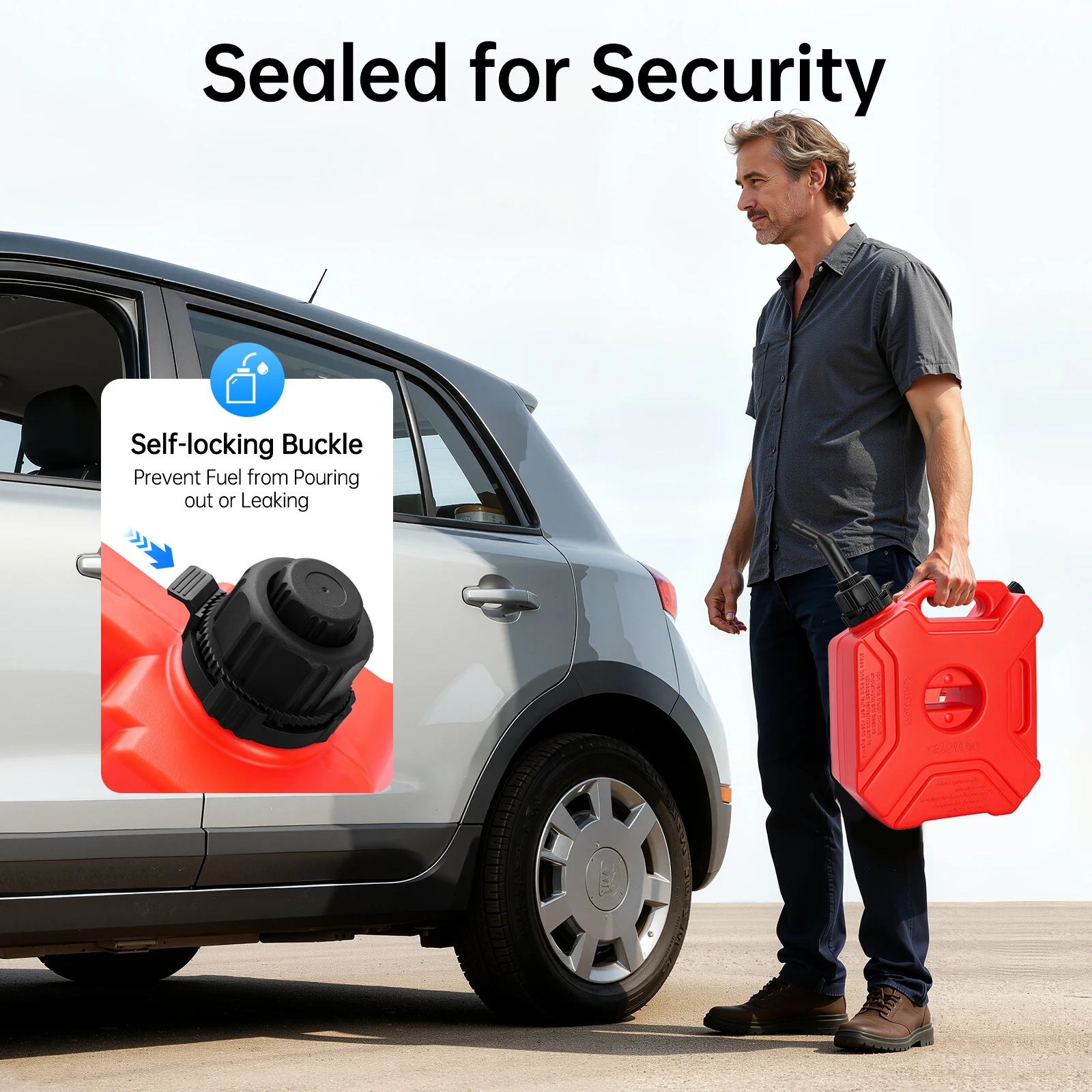 

Gas-Storage-Tank Fuel Storage Tank Fuel Tank with Lock and Keys Portable Fuel Tank 5L