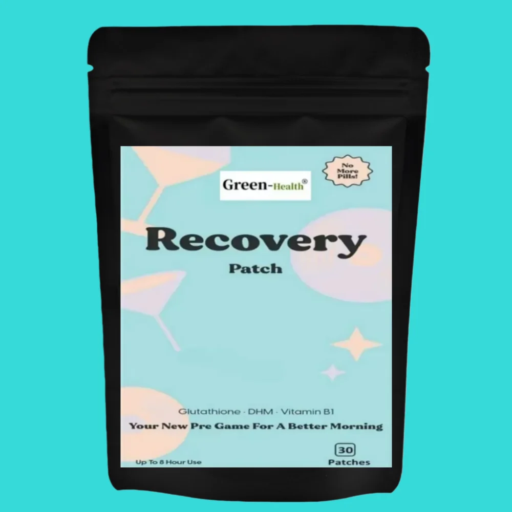 Recovery Transdermal Patches Supports Morning After With Vitamin B1, Dhm, Glutathione 30 Patches One Month Supply