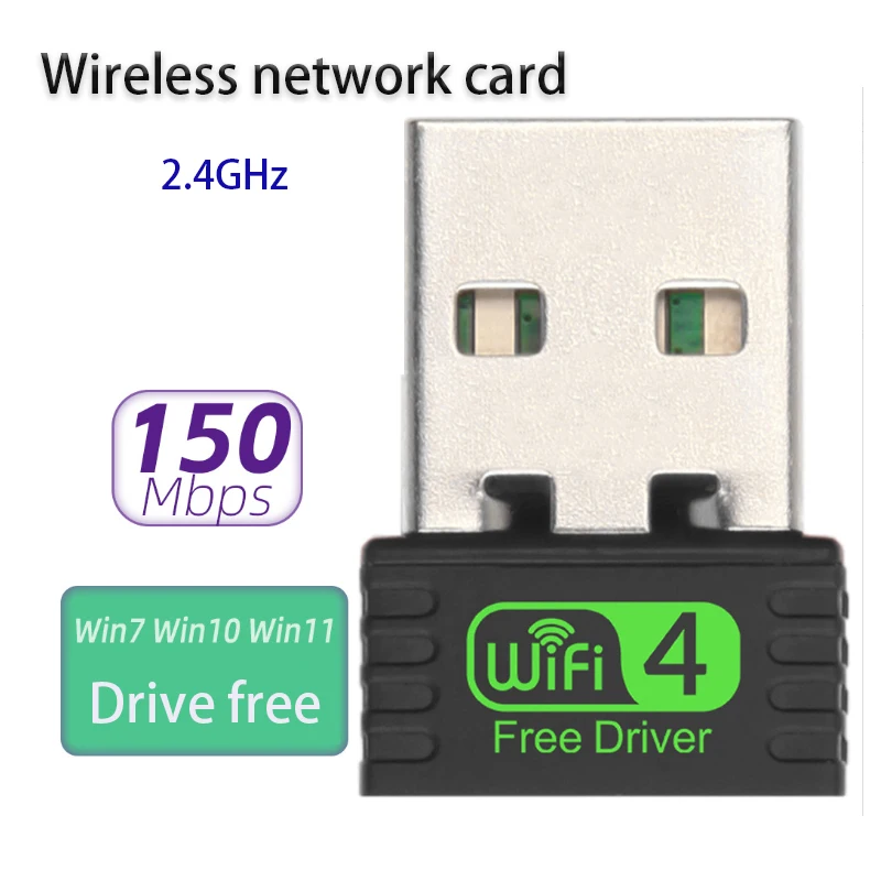 

USB wireless network card WiFi signal receiving transmitter Game USB Card share WiFi USB Wifi Adapter 150M driver free Lan Card