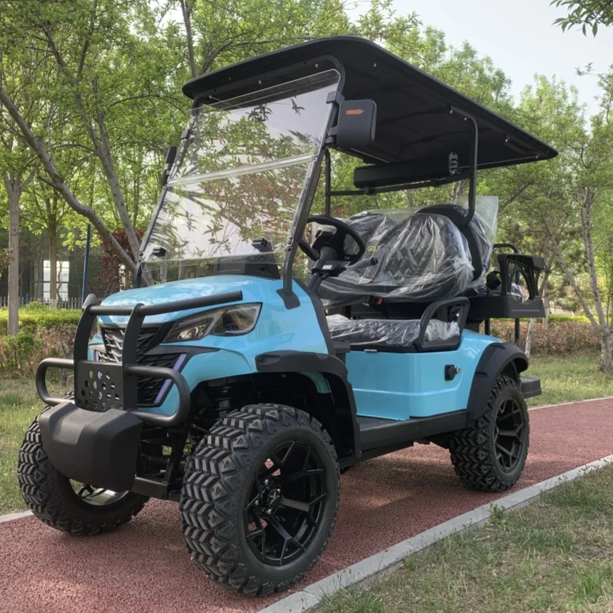 Custom 60V 72V Lead-Acid Battery And Lithium Battery Optional Powered 4 Wheel Disc Brake Electric Golf Cart Off-Road Golf Cart