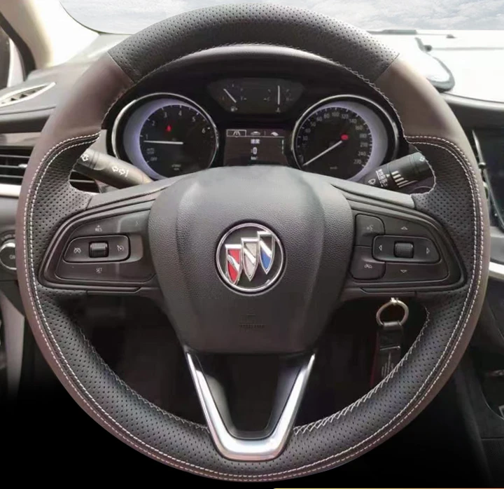 For Buick Enclave Envision PLUS Regional S Excelle GT LaCrosse DIY Private Custom Leather Hand Sewn Steering Wheel Cover