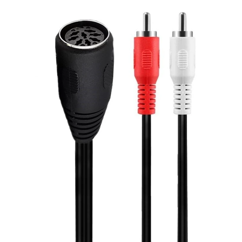 Grande 8 core DIN 8PIN femmina a 2RCA Lotus maschio vecchio stile audio strumento musicale cavo adattatore 8 pin Din