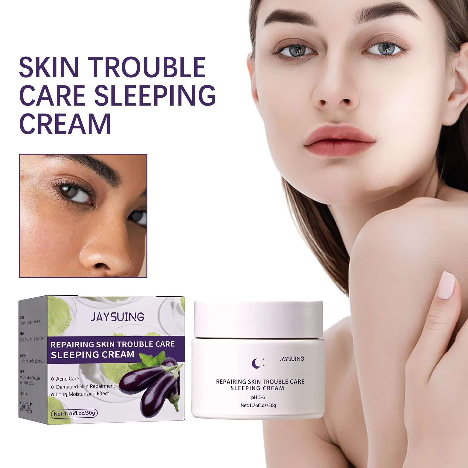 Best Price Jaysuing Night Care Sleep Cream Hydrating and Moisturizing Night Repair Skin Barrier Whitening Cream