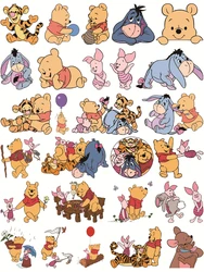 Baby Pooh Bear and Piglet Clothing patches self-adhesive thermo-stickers for children heat transfer vinyl