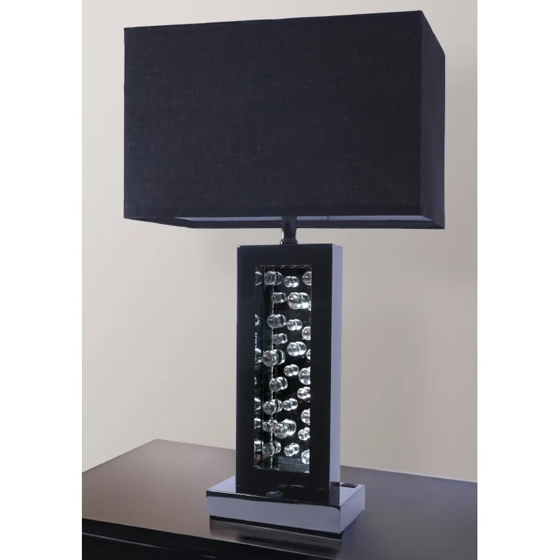 Black Black nickel Bubble Bubble column Color Column Column rectangular Glass Glass bubble Lamp Modern Unique Glass Bubble Colum