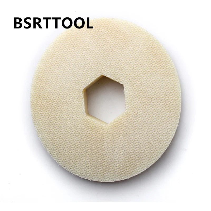 BSRTTOOL 4" Snail Lock Back Holder 100mm White Plastic Pad Snail Lock Adapter Polishing Pad For Diamonds