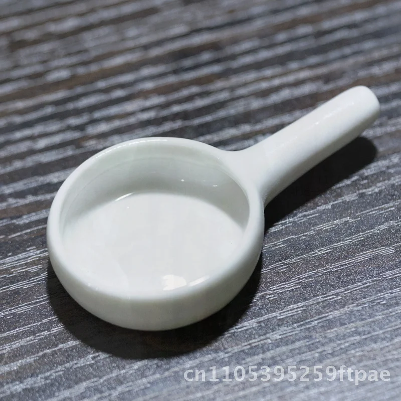 Non-Scald Ceramic Candle Tray Spoon Candlestick Holder Porcelain Crafts Candle Container Factory Direct Supply White/Black