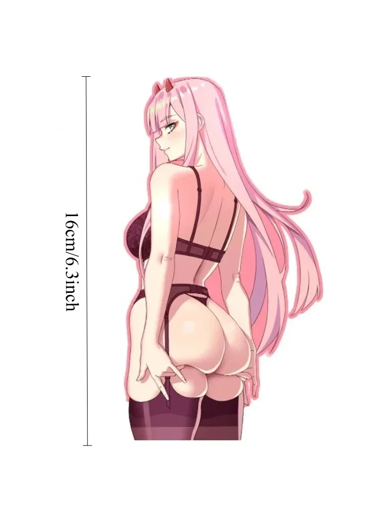Waterproof Zero Two Kawaii Anime Vinyl Sticker Darling In The FranXX Decal for Car Motorcycle Laptop Window Decor