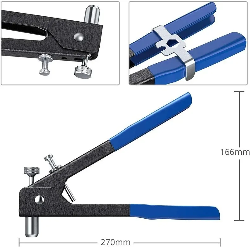86pcs/set Heavy Duty Blind Rivet Nut Kit Set Riveter Tool Rivet Nut Gun Thread Hand Riveter Rivet Gun Threaded Insert Tool