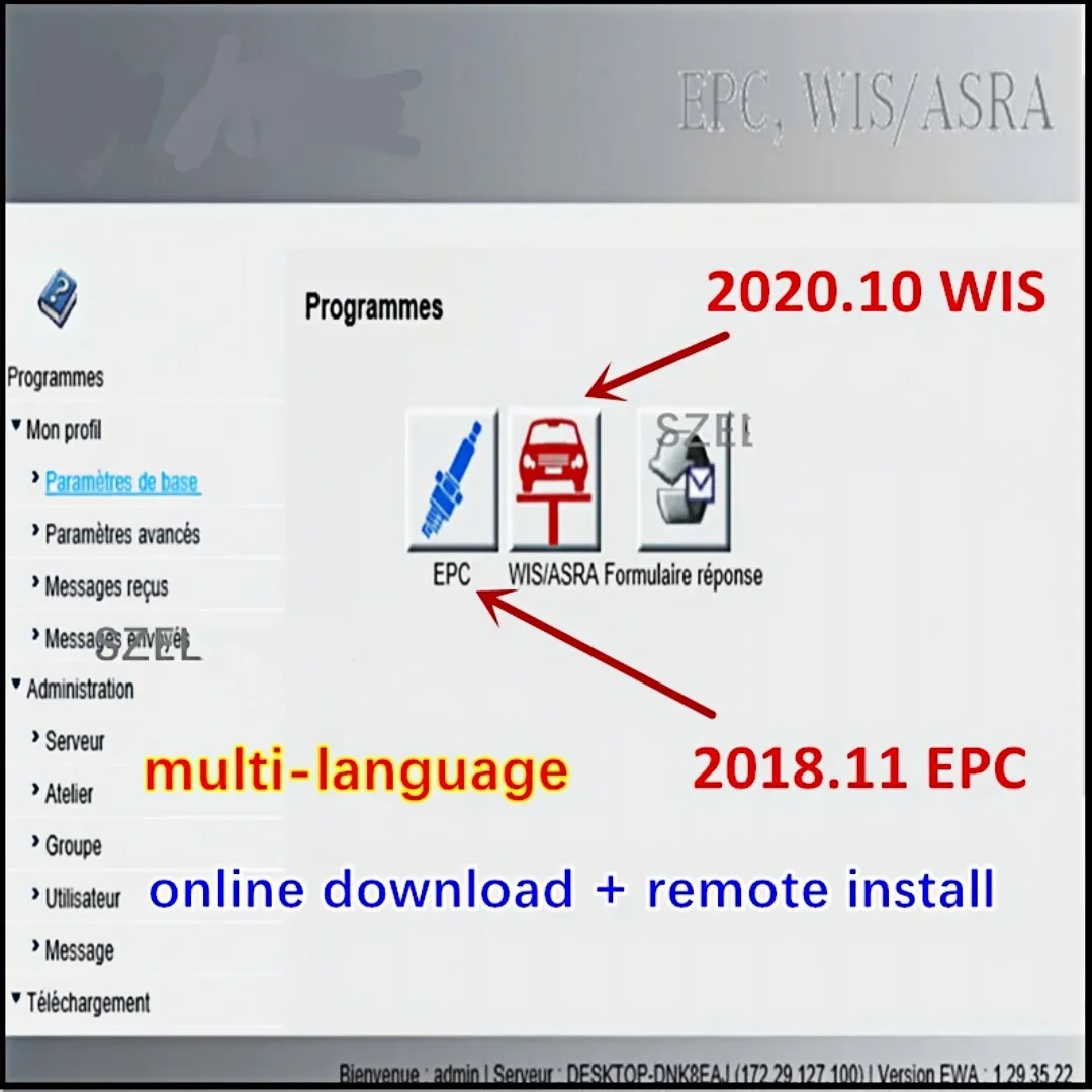 

НОВИНКА 2020.10 MB WIS/ASRA EPC: Руководство по обслуживанию и ремонту, каталог запчастей, удаленная загрузка, установка и активация WIS/EPC