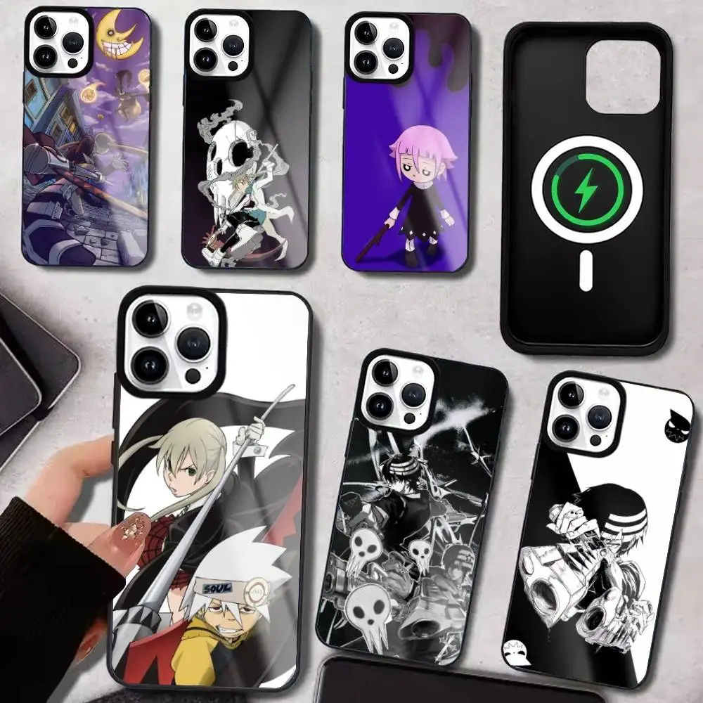 

Anime S-Soul E-Eater Phone Case For iPhone17,16,15,14,13,12,11 Plus,Pro Max Magnetic For Magsafe Wireless Charging