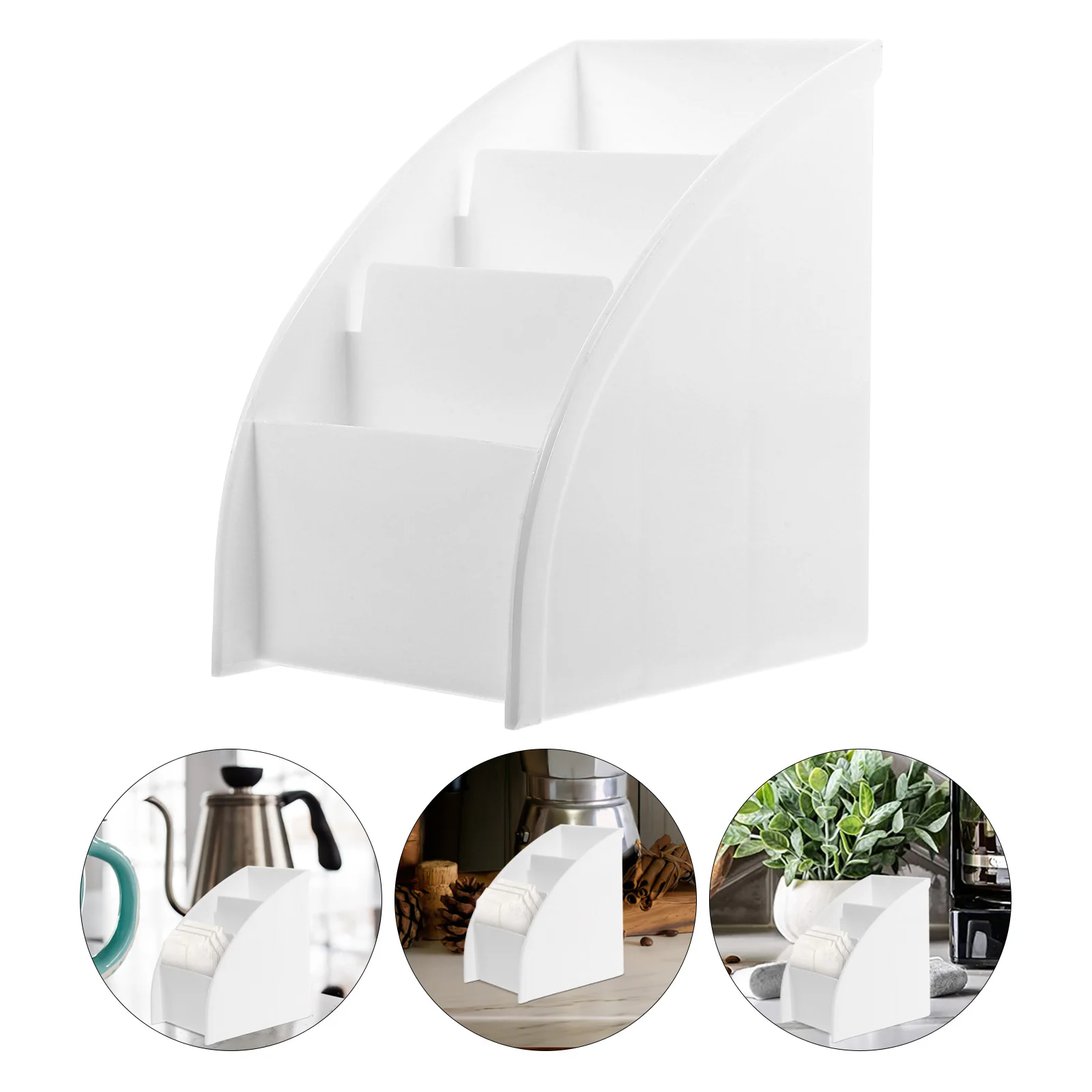 

1pc Coffee Storage Box Transparent Compartment Tea Bag Holder For Kitchen Home Hotel Sugar Packets Instant Coffee Bags