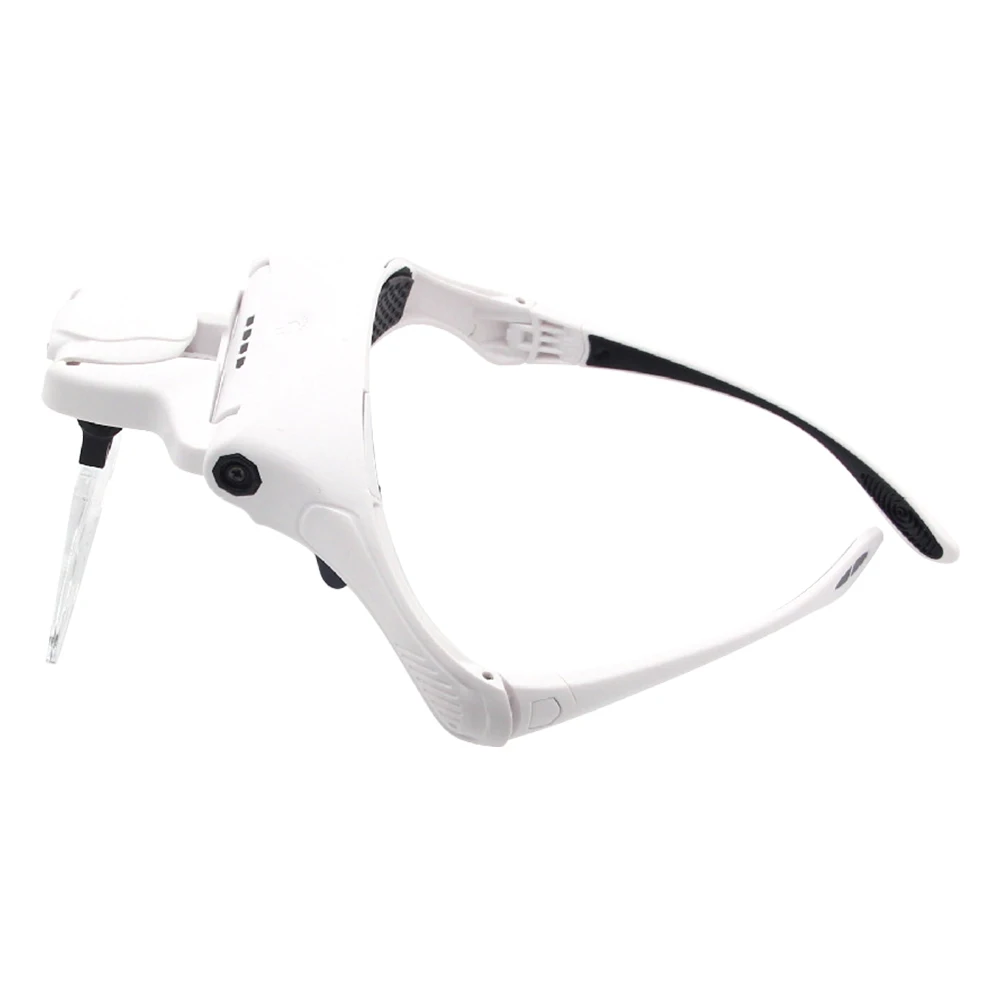 Head Mount Magnifier Glasses USB Rechargeable Wearable Magnifier 1X 1.5X 2.0 X 2.5X 3.5X Lluminated Magnifier for Reading Repair