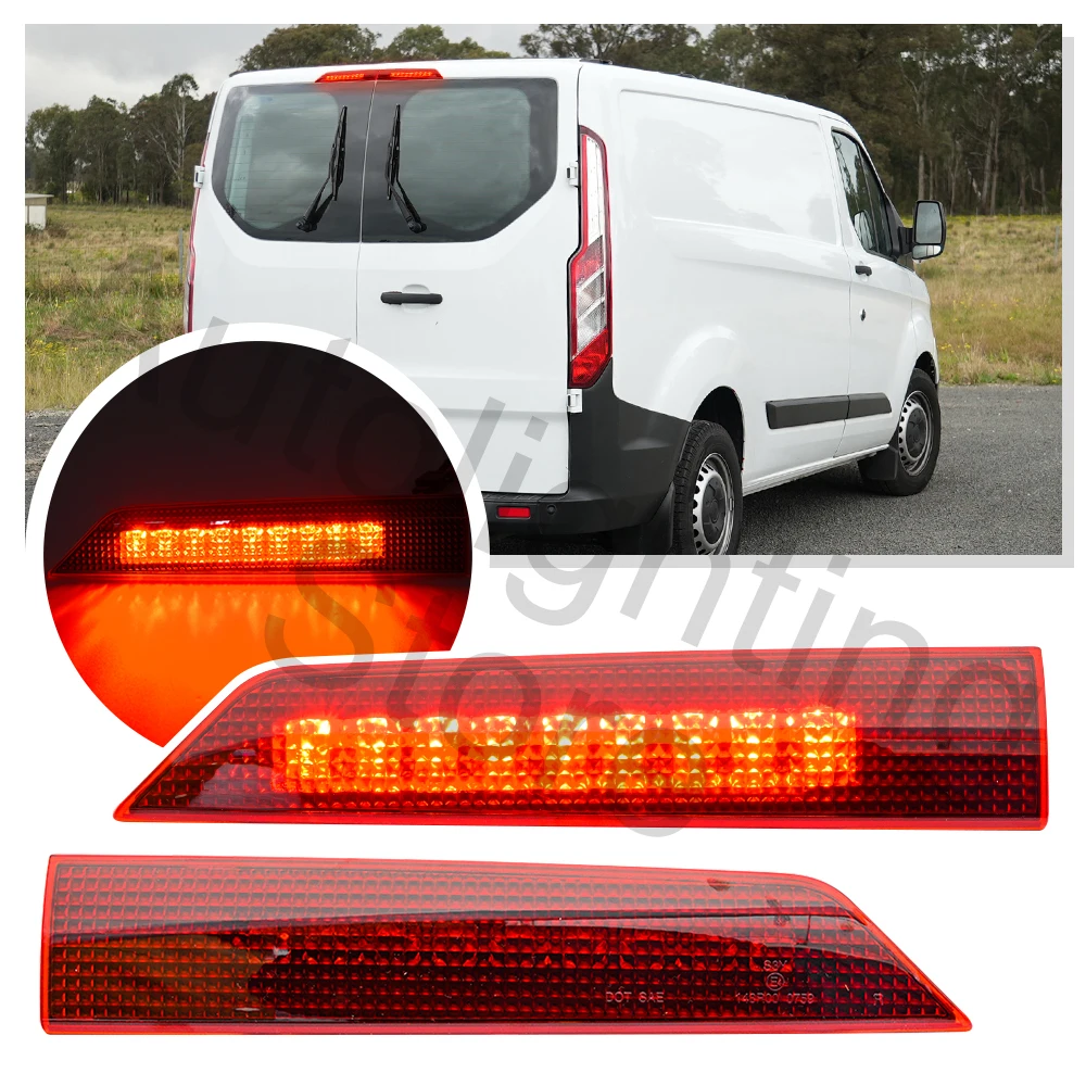 2PC LED High Mount Third 3rd Centre High Level Rear Brake Light Rear Stop Lamp For Ford Transit Custom Tail Warning Lamp