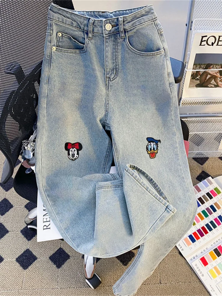 

American Retro Loose Jeans High Waist Straight Leg Jeans Slimming Effect for Men And Women Summer Faion Trend Versatile