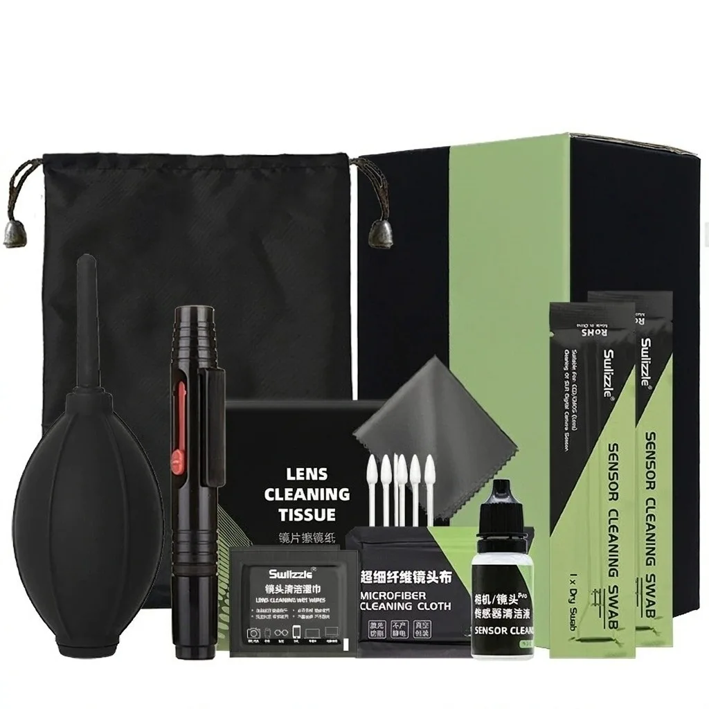 Camera Cleaning Kit DSLR Mirrorless Sensor Cleaning Swabs Lens Pen Air Blower Microfiber Cloth Professional Photography Tools