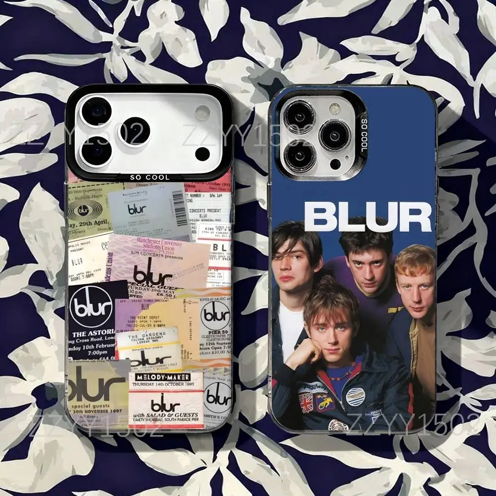 

Band B-Blur Parklife Phone Case For iPhone 17,16,15,14,13,12,X,8,Pro,Max,Plus,SE4,Air,Mini HD Black IMD Matte