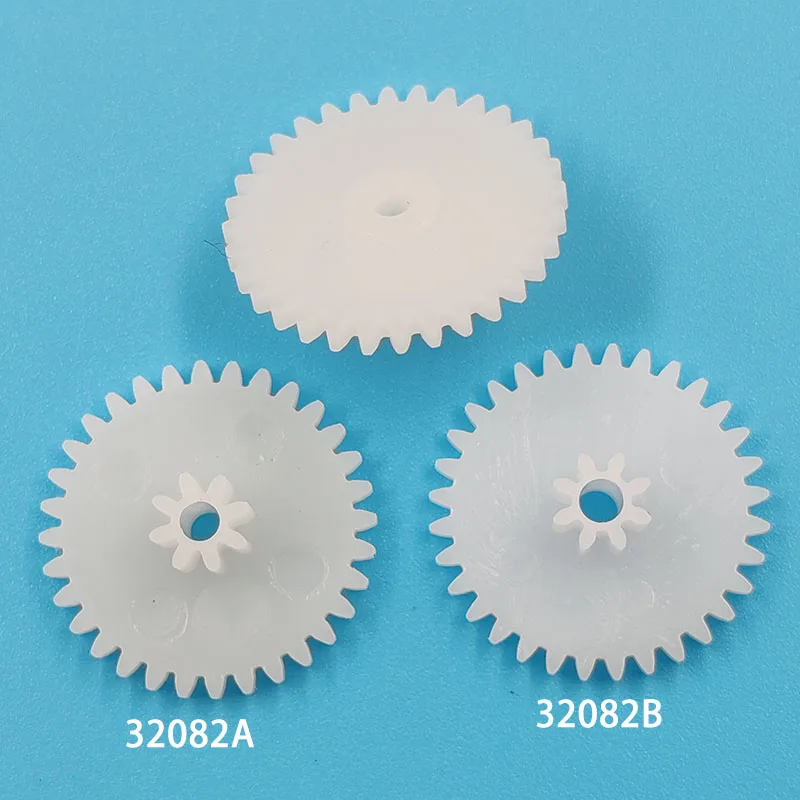 32082A 32082B 0.5M Plastic Spur Gear OD 17mm 32 Teeth + 8 Teeth 2mm Tight / Loose Fiting Children Scientific DIY Model Gears