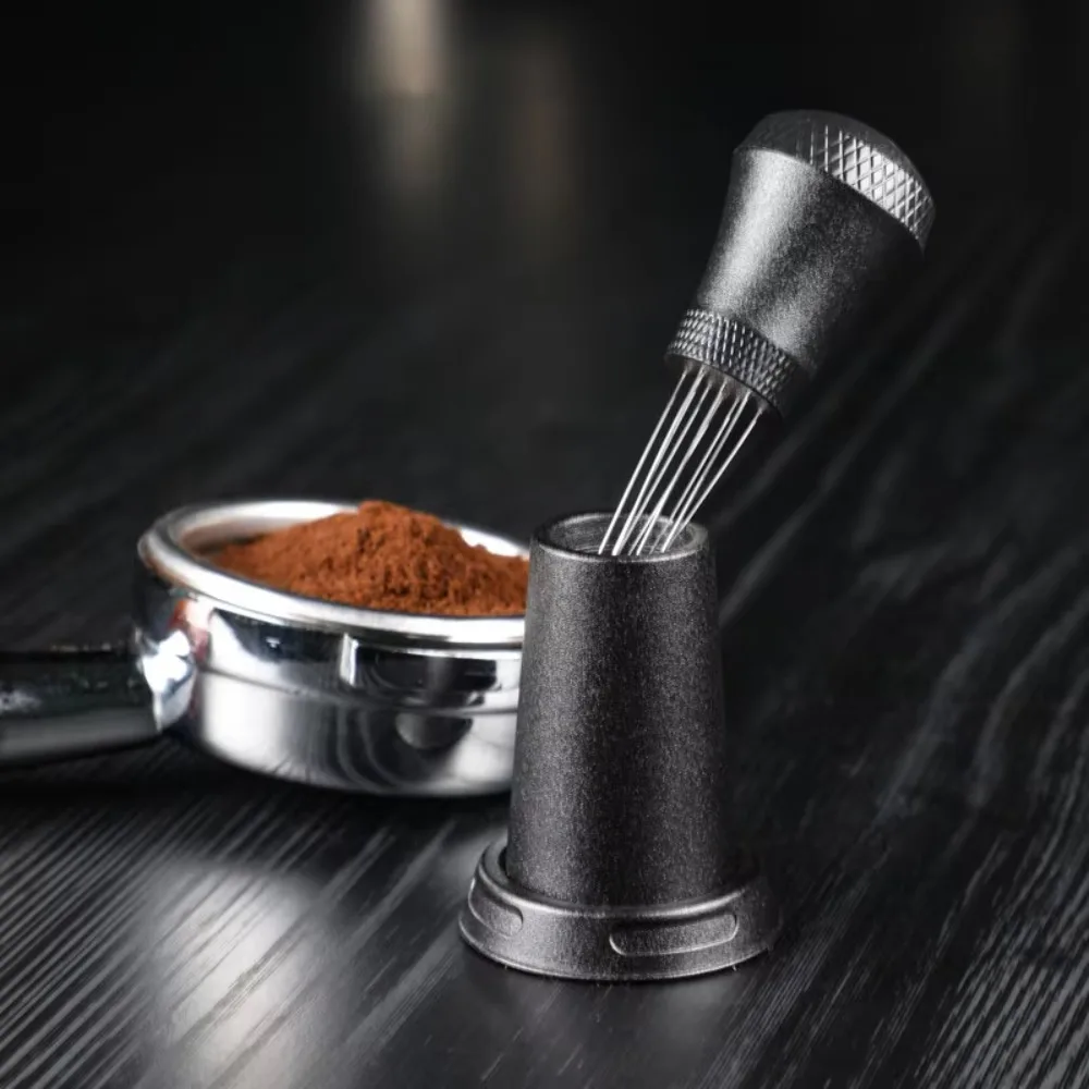 Magnetic Coffee Powder Stirring Needle Stainless Steel With Storage Base Coffee Stirrer Non-slip Handle Prevent Clumping