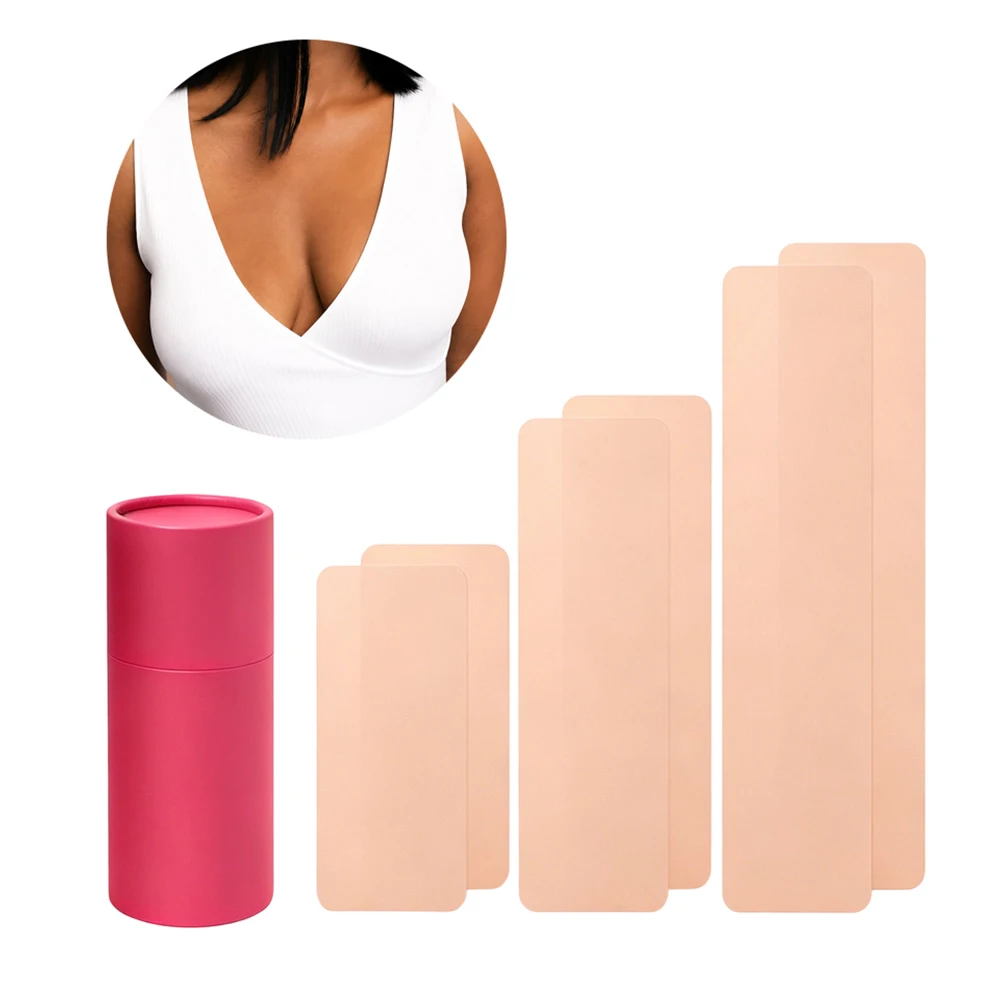6pcs One Piece Silicone Lift Up Boob Tape No Show Stick On Bras Ultra Thin Nipple Cover Push Up Breast Paties Chest Stickers