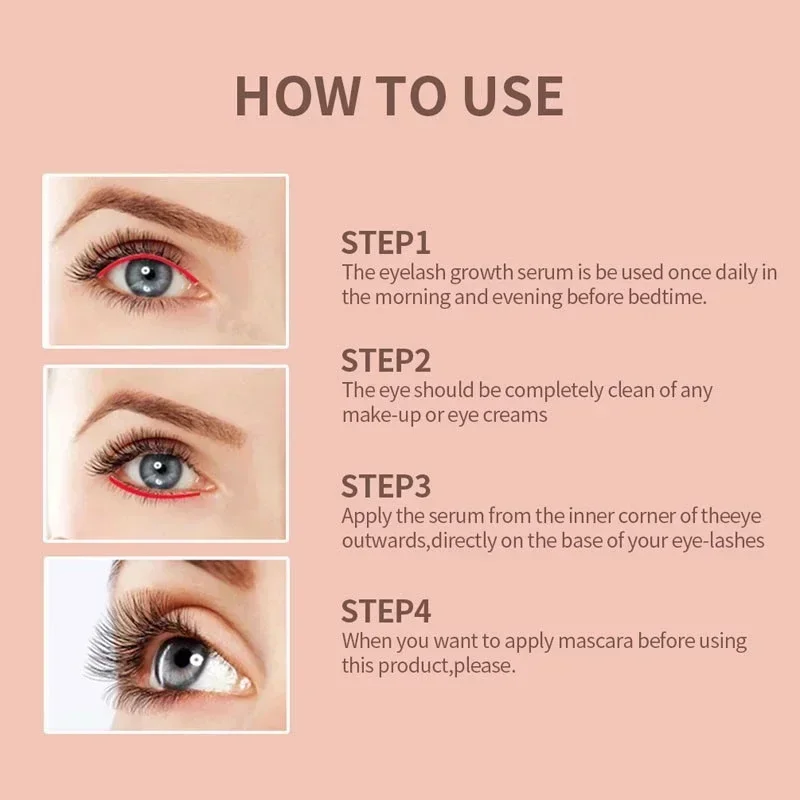 Eyelash Serum Fast Growth Treatment Lengthening Lash Powerful Makeup Thicker Lashes Natural Curling Lash Lifting Care Product