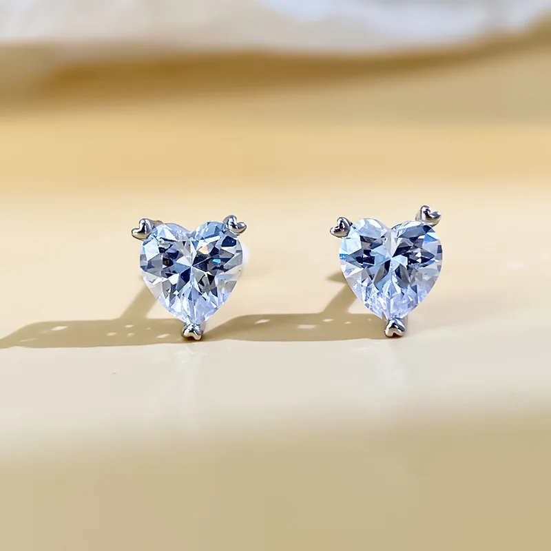 

Серьги с муассанитом, серебро 925 пробы, женские модные украшения с сертификатом GRA, цвет D