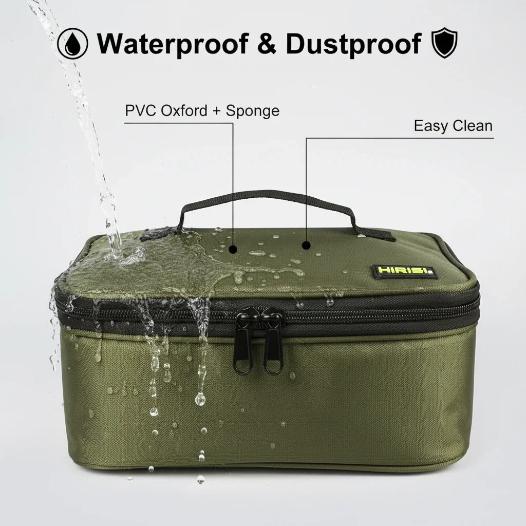 Hirisi Multi-Purpose Carp Fishing Bag - PVC Oxford Material, Fish Reel & Lure Storage Fishing Accessories W123