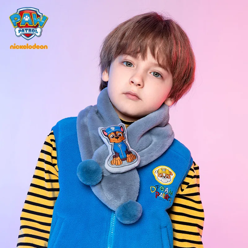 High Quality 2024 New Original Paw Patrol Winter Scarf Glove Anime Toy Action Figure Doll Juguetes Children Birthday gift